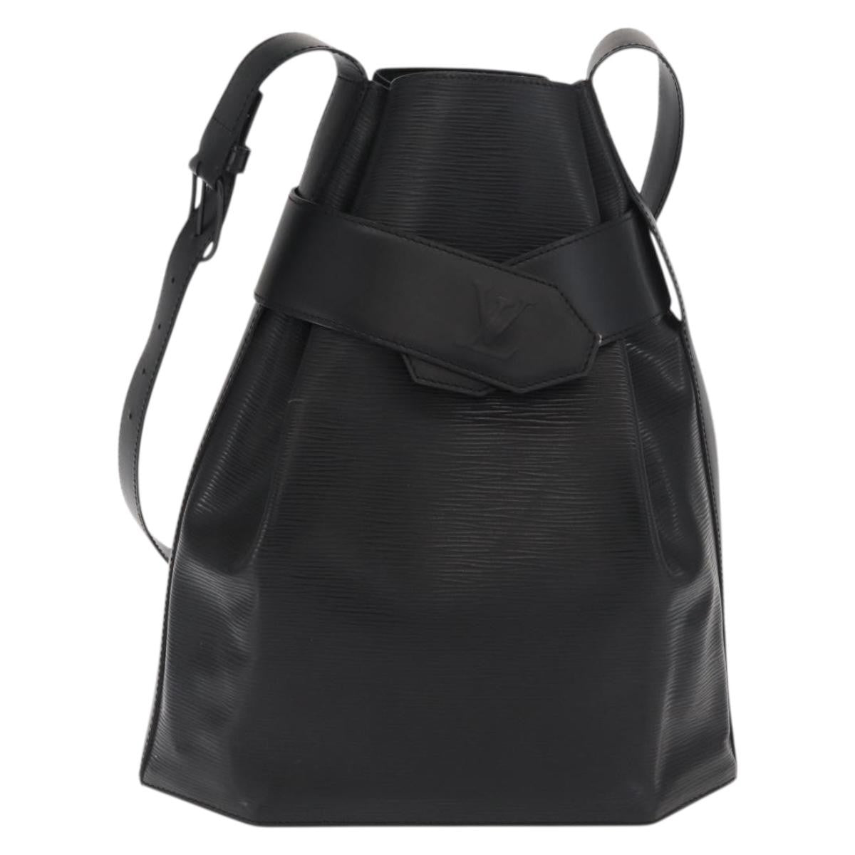 Louis Vuitton Vintage Sac d'Epaule Handbag Epi Leather, BLACK, LEATHER, Shoulder bag