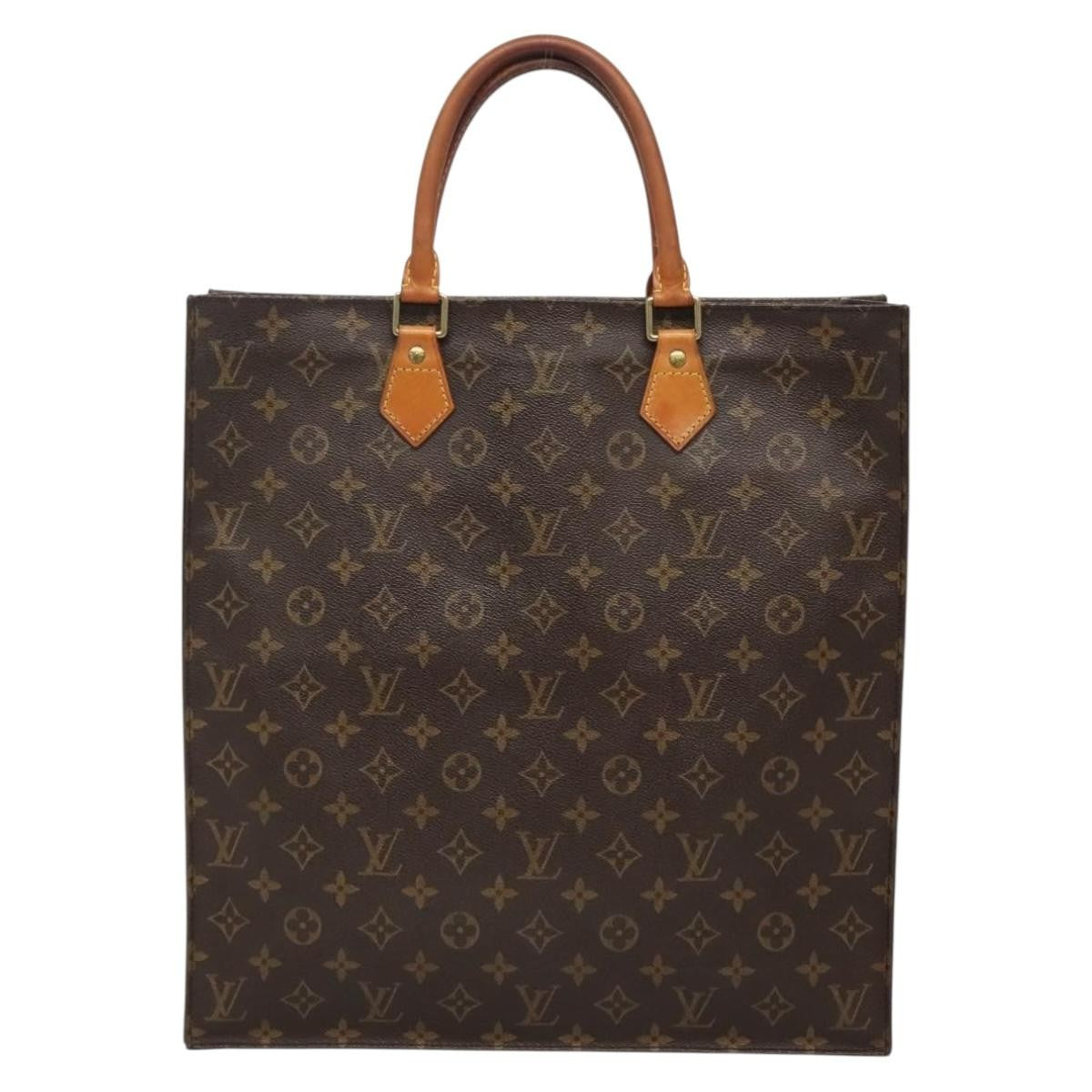 Louis Vuitton Sac Plat Bag Monogram Canvas, BROWN, CANVAS, Handbag