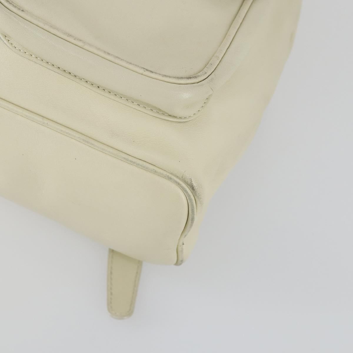 Gucci Vintage Bamboo Backpack Leather, BEIGE, LEATHER, Backpack