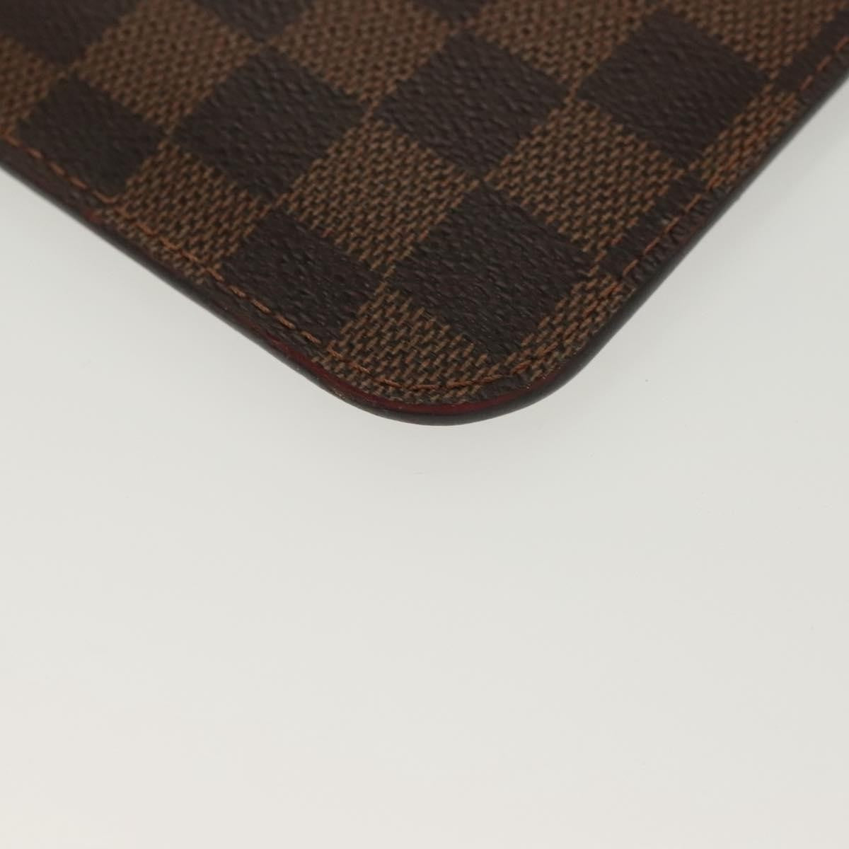 Louis Vuitton Neverfull Pochette Damier, BROWN, CANVAS, Tote bag
