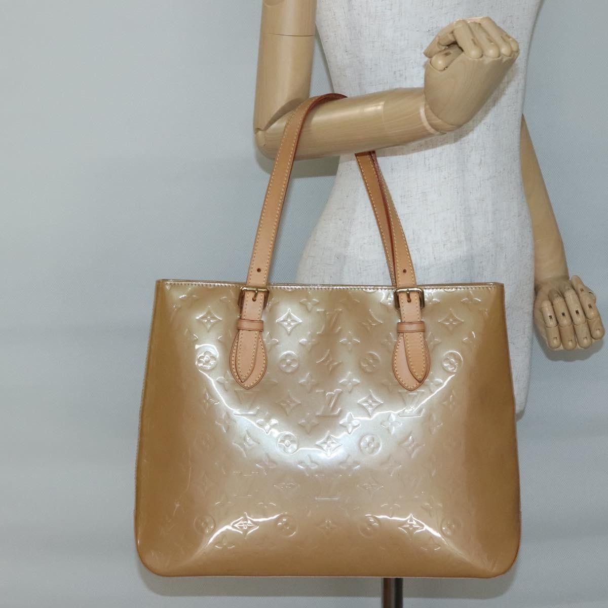 Louis Vuitton Brentwood Handbag Monogram Vernis, BROWN, PATENT_LEATHER, Shoulder bag