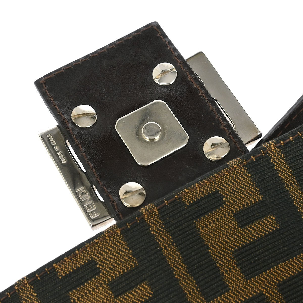 Fendi Baguette Bag Zucca Canvas, BROWN, CANVAS, Handbag