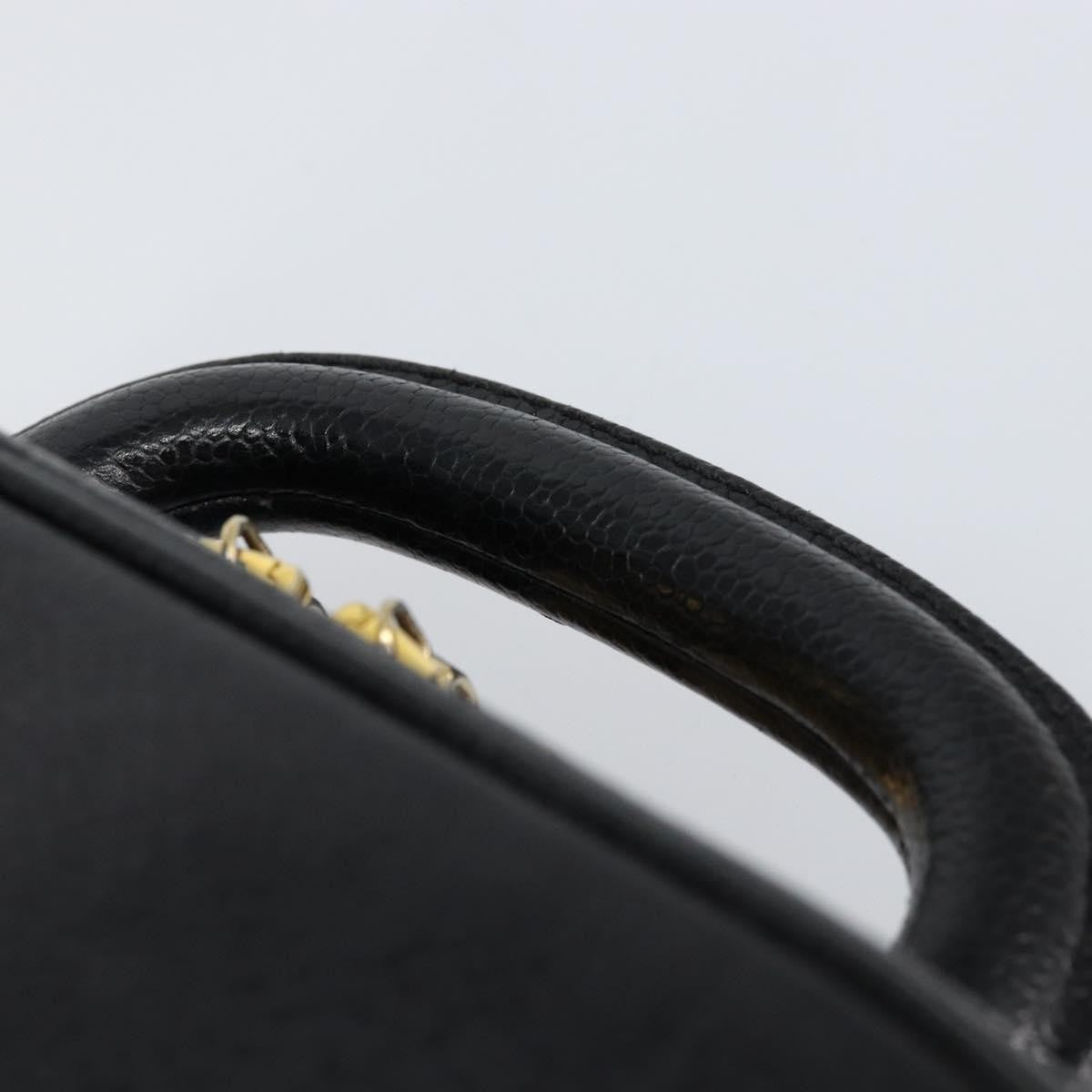 Chanel Vintage Timeless Zip Around Vanity Case Caviar, BLACK, LEATHER, Clutche & pouche