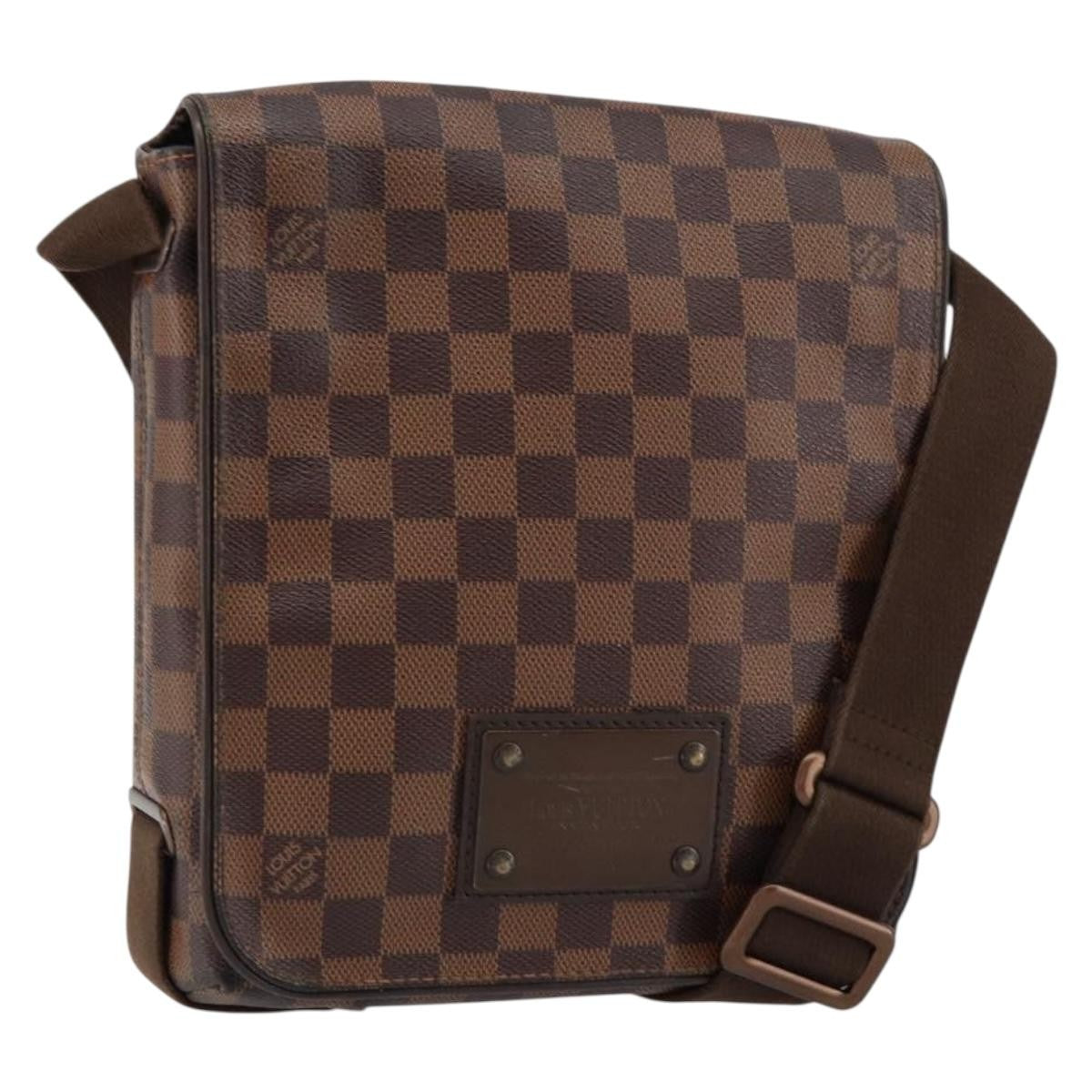 Louis Vuitton Brooklyn Handbag Damier, BROWN, CANVAS, Shoulder bag
