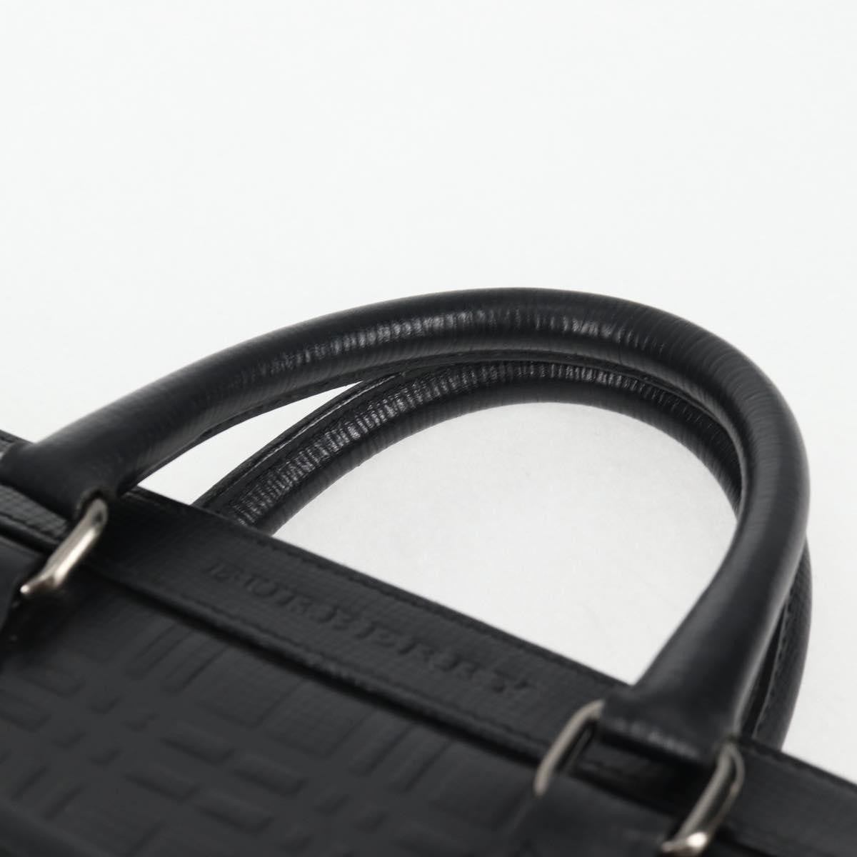 Burberry BUSINESS BAG BLACK LEATHER, BLACK, LEATHER, Briefcase