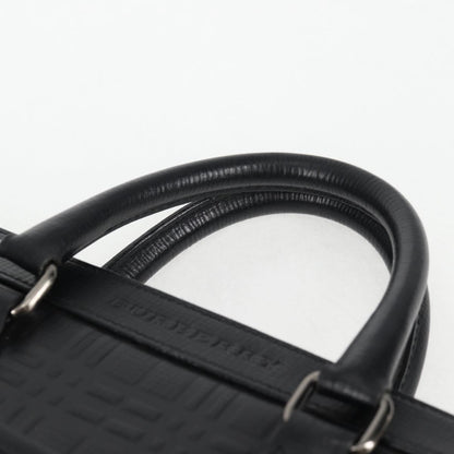 Burberry BUSINESS BAG BLACK LEATHER, BLACK, LEATHER, Briefcase