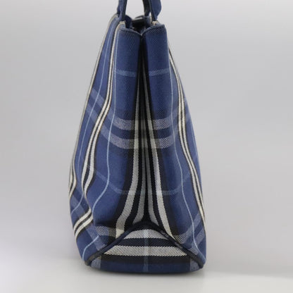 Burberry Nova Check Tote canvas check pattern, BLUE, CANVAS, Tote bag