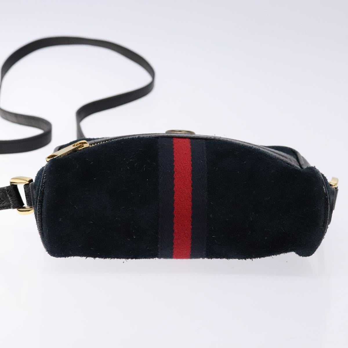 Gucci Ophidia Shoulder Bag Suede, NAVY, SUEDE, Shoulder bag