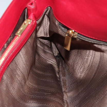 Salvatore Ferragamo Gancini Chain Shoulder bag Leather, RED, LEATHER, Shoulder bag