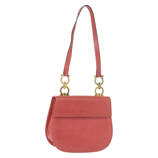 Salvatore Ferragamo Gancini Shoulder Bag Leather, PINK, LEATHER, Shoulder bag