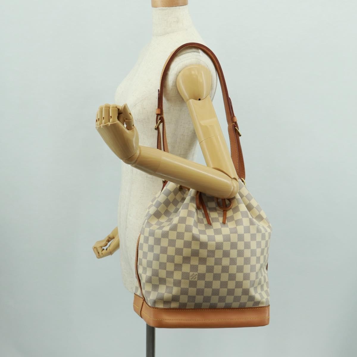 Louis Vuitton Noe Handbag Damier, Beige, Canvas, Shoulder Bag