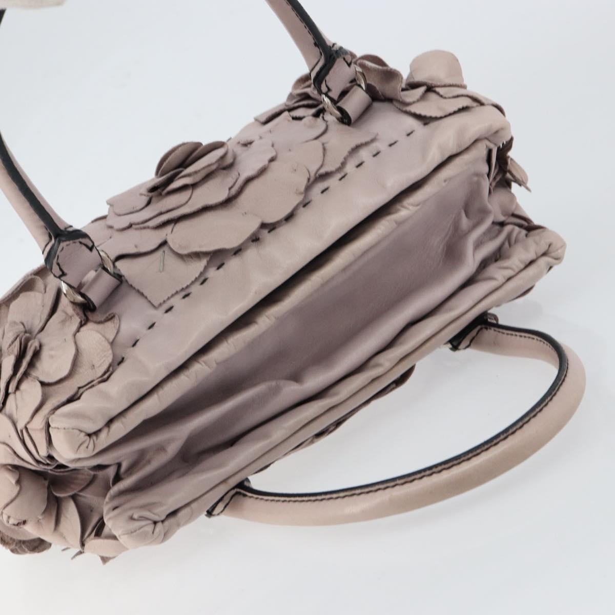 Valentino Garavani Rose Handbag Leather, PURPLE, LEATHER, Handbag