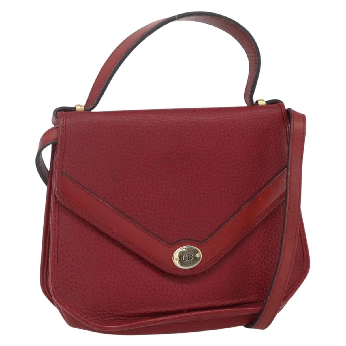 Christian Dior Vintage Handbag Leather, RED, LEATHER, Handbag