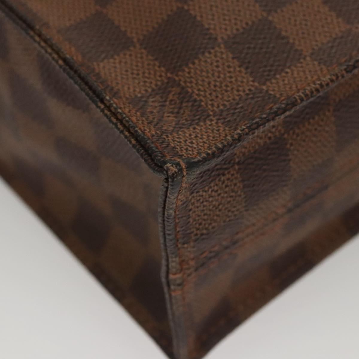 Louis Vuitton Sac Plat Bag Damier, BROWN, CANVAS, Handbag