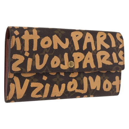 Louis Vuitton Vintage Sarah Wallet Monogram Canvas, ORANGE, CANVAS, Wallets