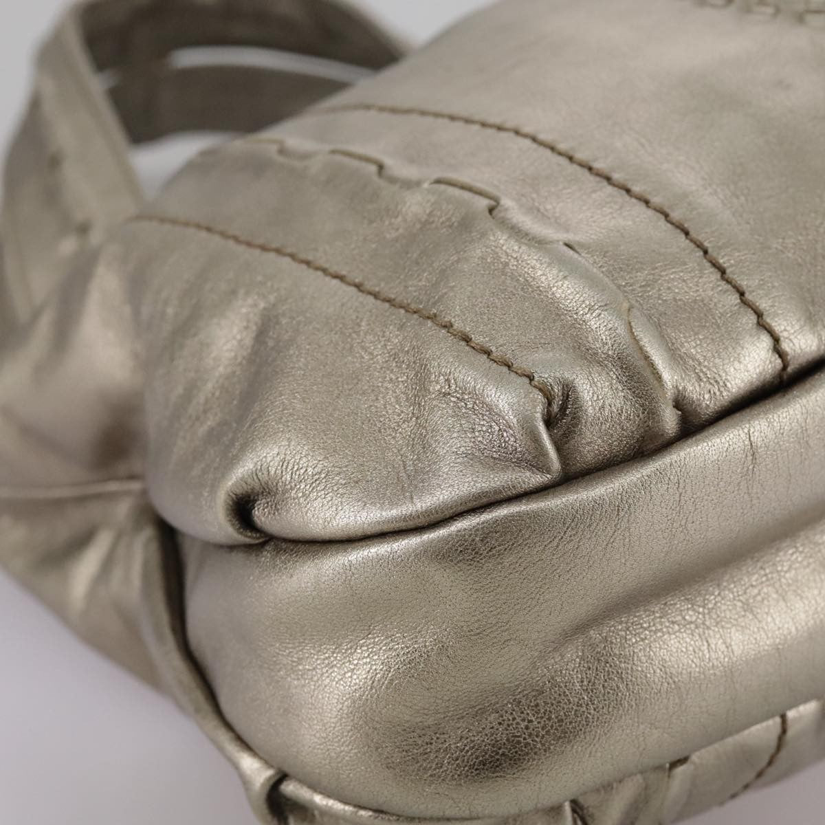 Salvatore Ferragamo Gancini Shoulder Bag Leather, GOLD, LEATHER, Shoulder bag