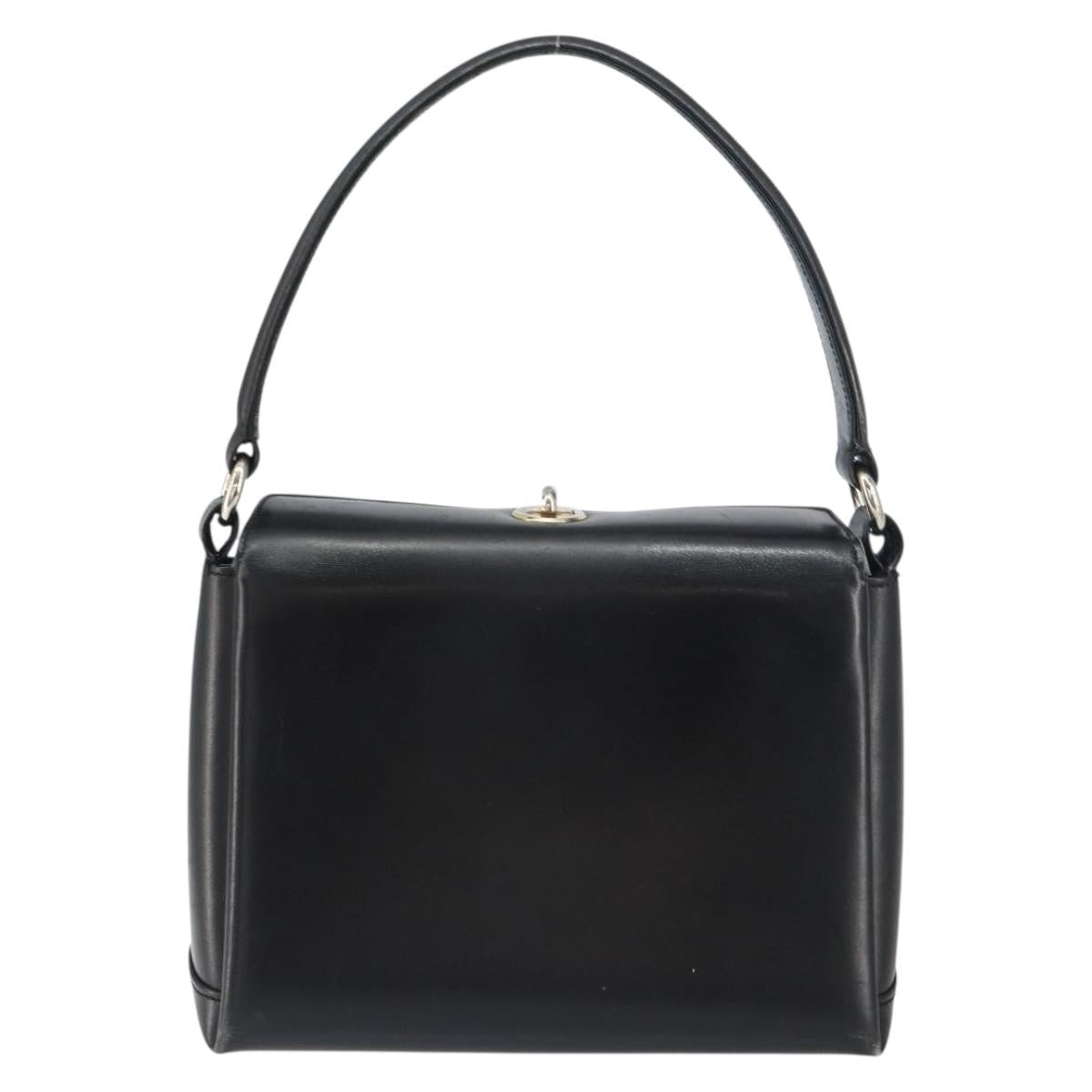 Gucci Vintage Convertible Box Crossbody Bag Leather, BLACK, LEATHER, Handbag