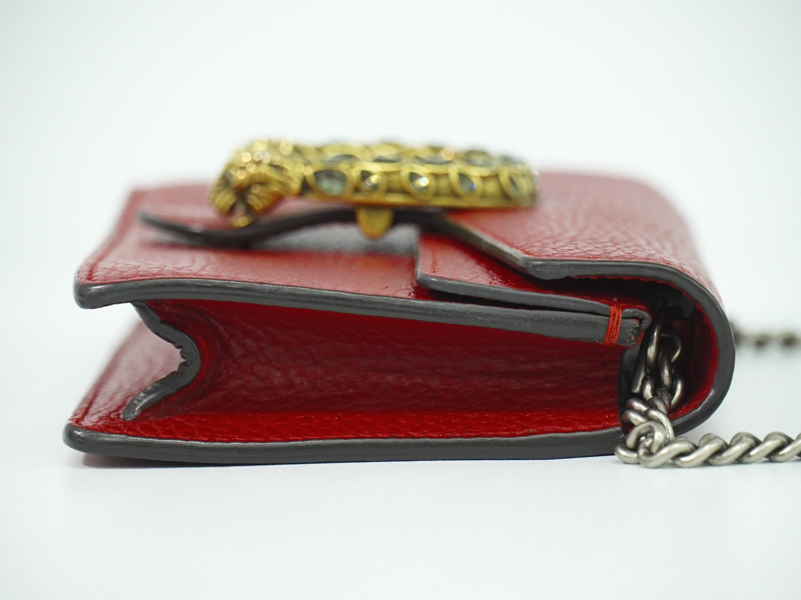 Gucci Dionysus Bag Leather, RED, LEATHER, Crossbody bag