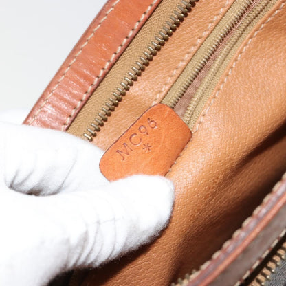 Celine Logo Triomphe Pouch Canvas and leather, Brown, Canvas, Clutch