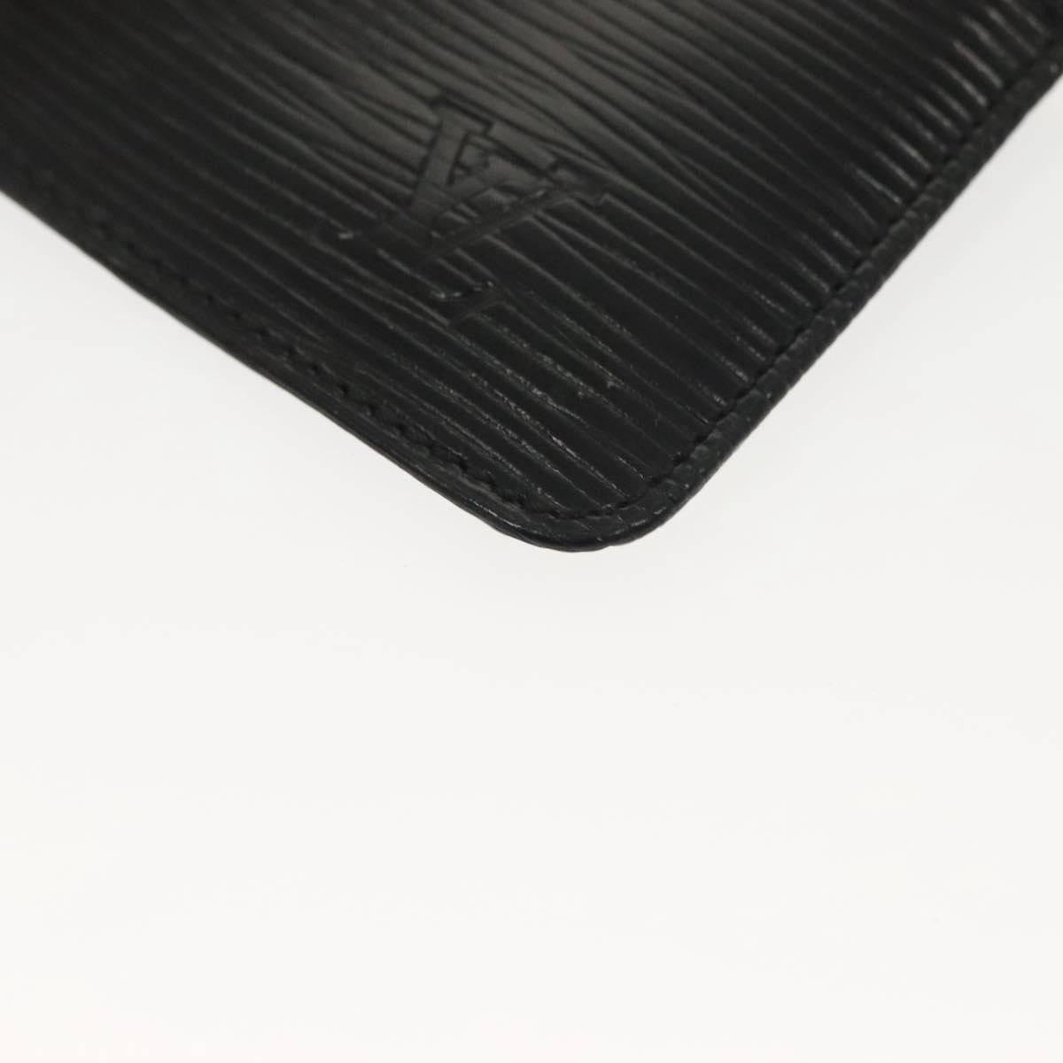 Louis Vuitton Pochette Clés Epi, BLACK, LEATHER, Wallets