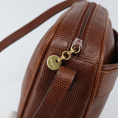 Salvatore Ferragamo Vara Bow camera Shoulder Bag Leather, BROWN, LEATHER, Shoulder bag