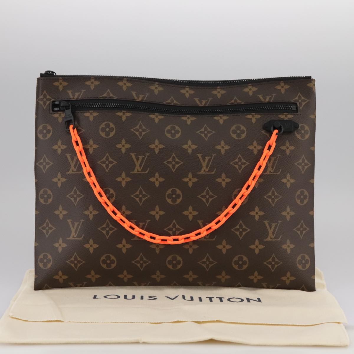 Louis Vuitton Solar Ray A4 Pouch Monogram Canvas, BROWN, CANVAS, Clutche & pouche
