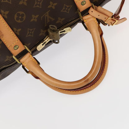 Louis Vuitton Keepall Bag Monogram Canvas, BROWN, CANVAS, Travel bag