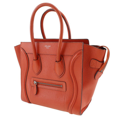 Celine Luggage Bag Grainy Leather, RED, CALFSKIN, Handbag