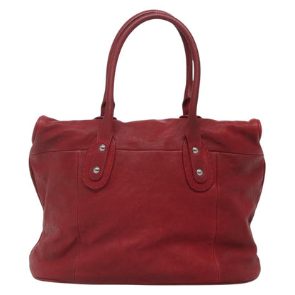 Chanel Vintage CC Turnlock Satchel Leather, RED, LEATHER, Travel bag