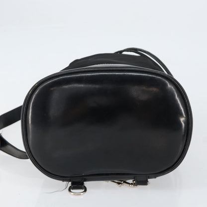 Gucci Vintage Bamboo Sling Backpack Nylon, BLACK, NYLON, Shoulder bag