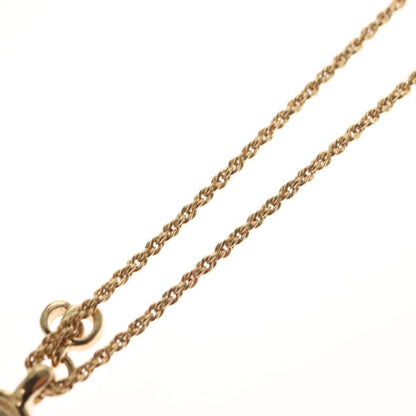 Christian Dior CD Round Pendant Necklace Metal and Crystals, GOLD, METAL, Necklace