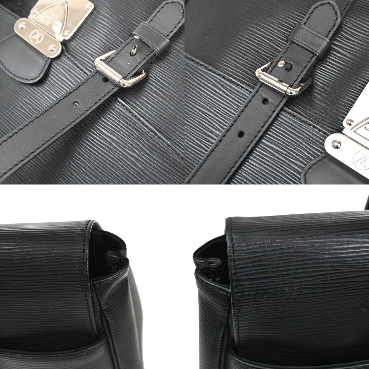 Louis Vuitton Segur Handbag Epi Leather, BLACK, LEATHER, Shoulder bag