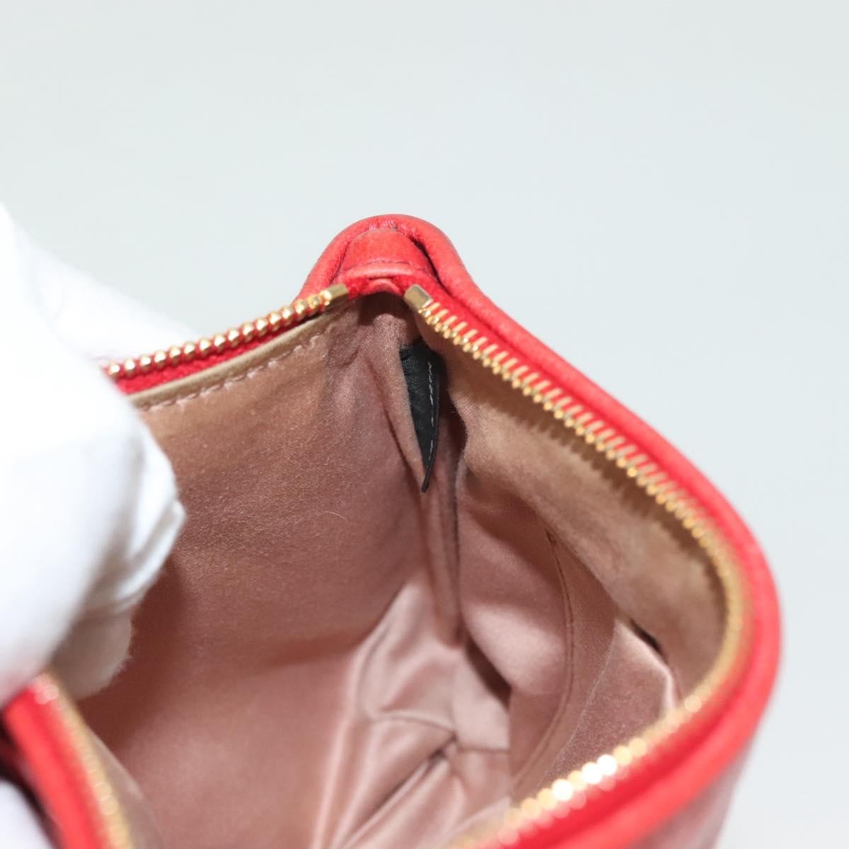 Miu Miu Zip Wristlet Pouch Leather, RED, LEATHER, Clutche & pouche