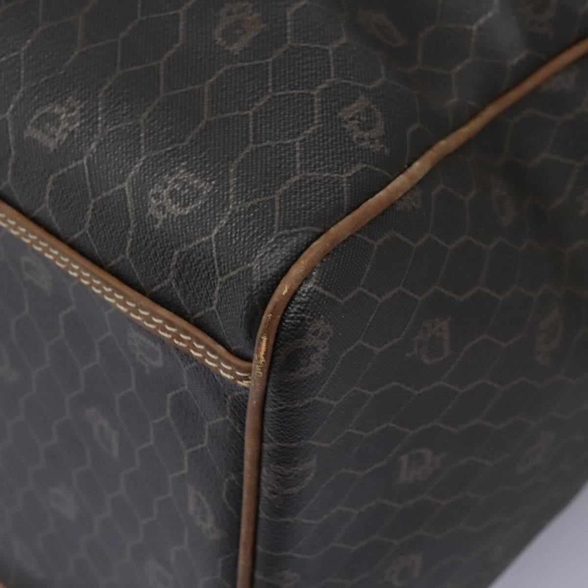 Christian Dior Vintage Honeycomb Boston bag Canvas and Leather, BLACK, CANVAS, Travel bag