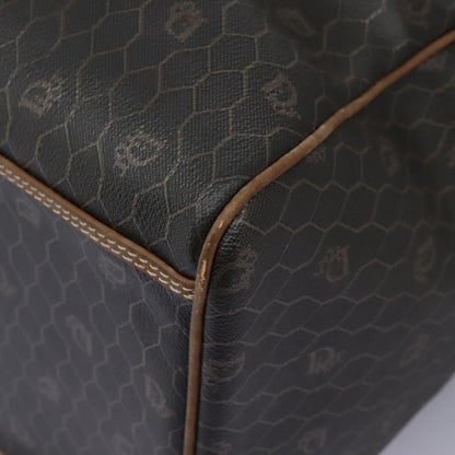 Christian Dior Vintage Honeycomb Boston bag Canvas and Leather, BLACK, CANVAS, Travel bag