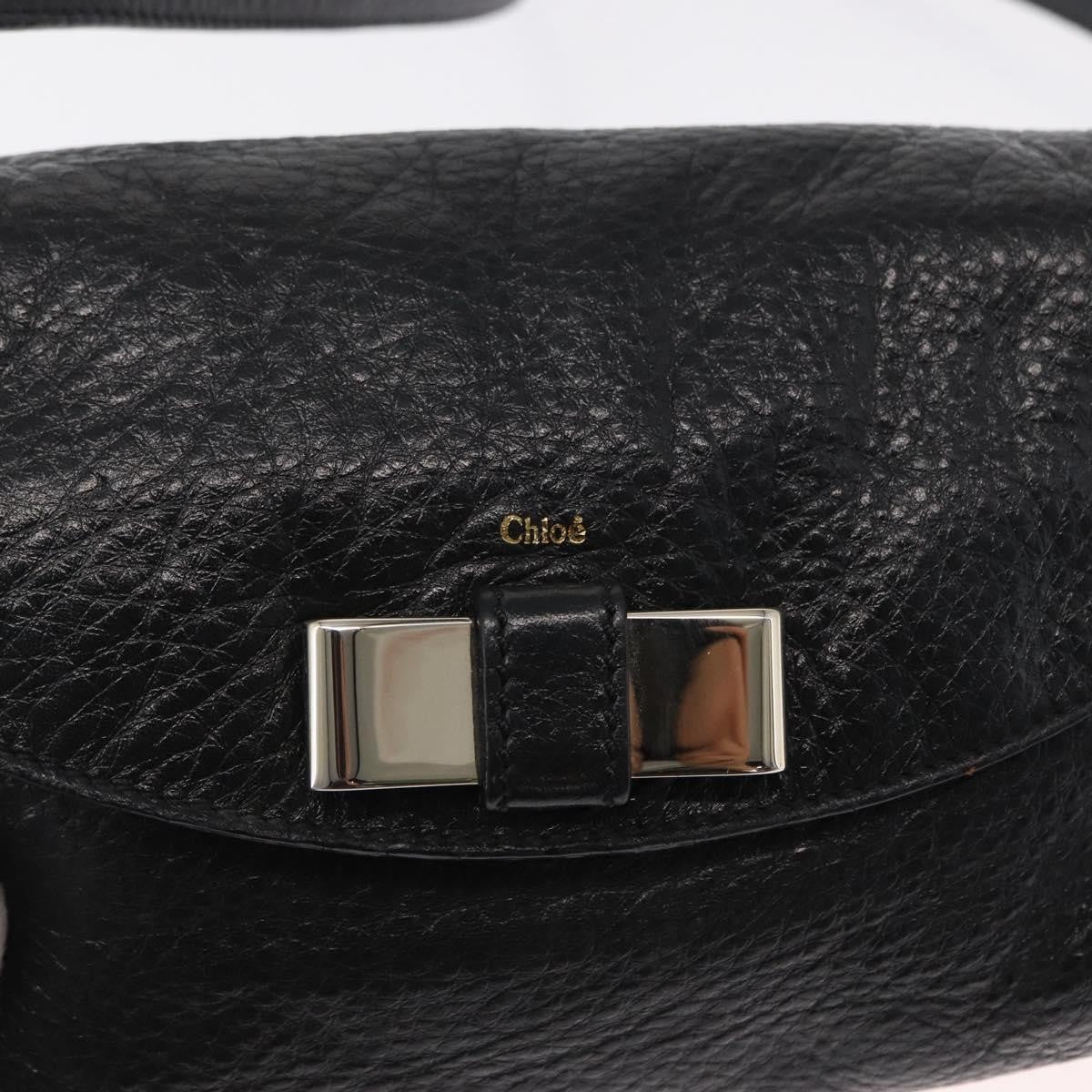 Chloe Lily Shoulder bag Leather, BLACK, LEATHER, Shoulder bag