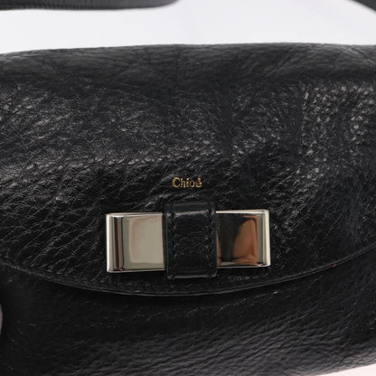 Chloe Lily Shoulder bag Leather, BLACK, LEATHER, Shoulder bag