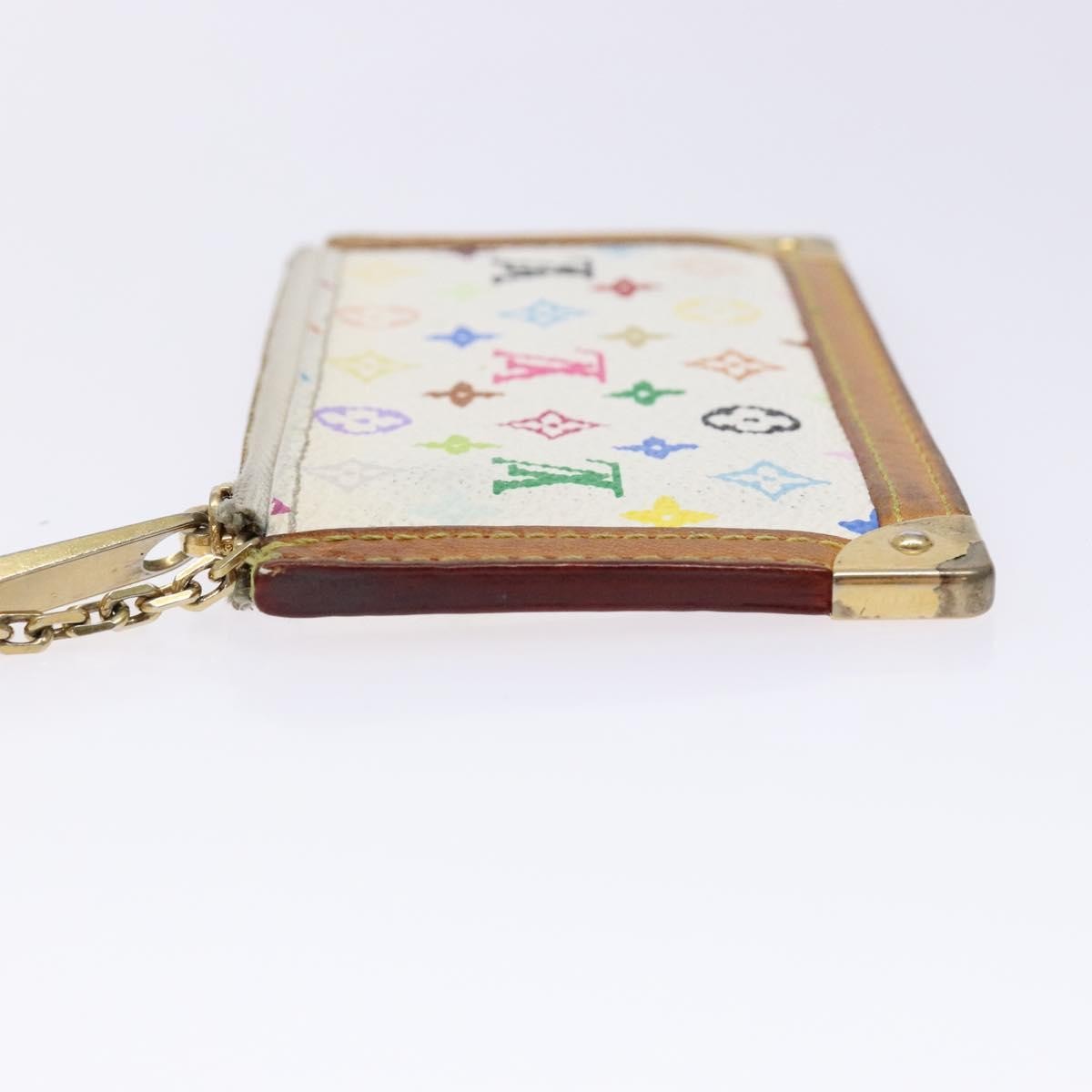 Louis Vuitton Pochette Clés Monogram Canvas, WHITE, CANVAS, Wallets