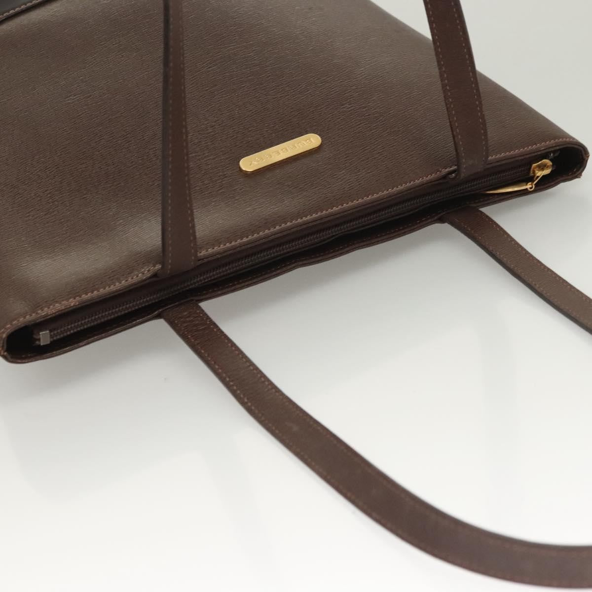 Burberry Handle Tote Leather, BROWN, LEATHER, Tote bag