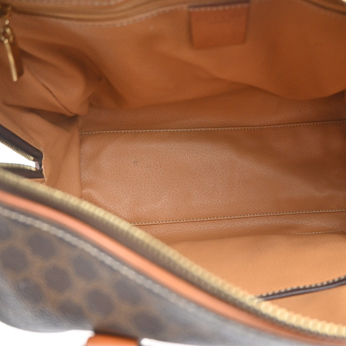 Celine Macadam Handbag Macadam with leather, BROWN, PVC, Handbag