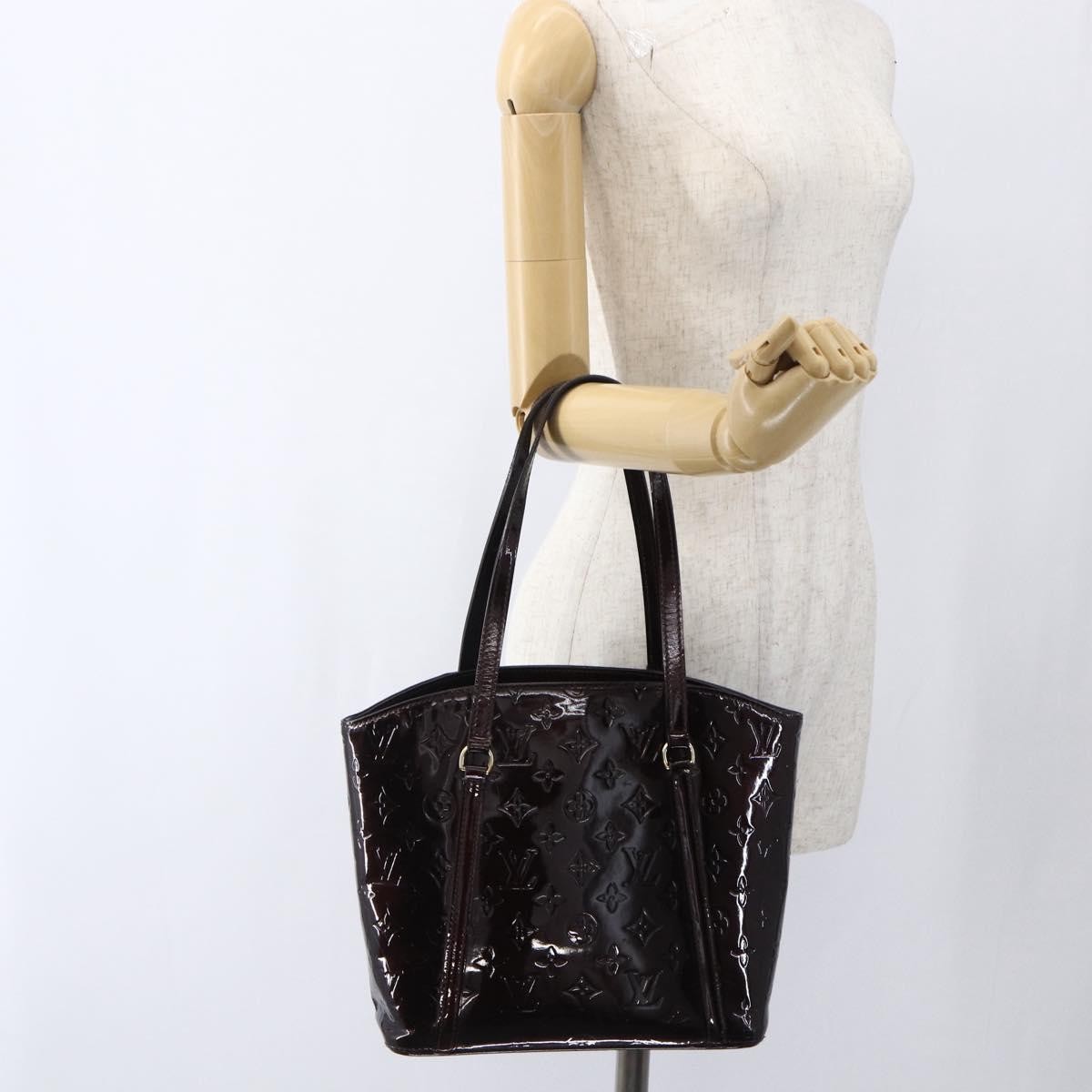 Louis Vuitton Avalon Handbag Monogram Vernis, PURPLE, PATENT_LEATHER, Tote bag