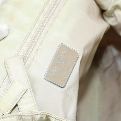 Prada Resin Handle Tote Tessuto, BEIGE, NYLON, Tote bag