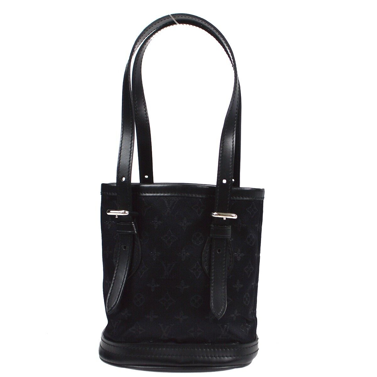 Louis Vuitton Bucket Bag Monogram Satin, BLACK, SATIN, Shoulder bag