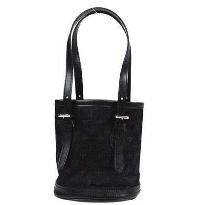 Louis Vuitton Bucket Bag Monogram Satin, BLACK, SATIN, Shoulder bag