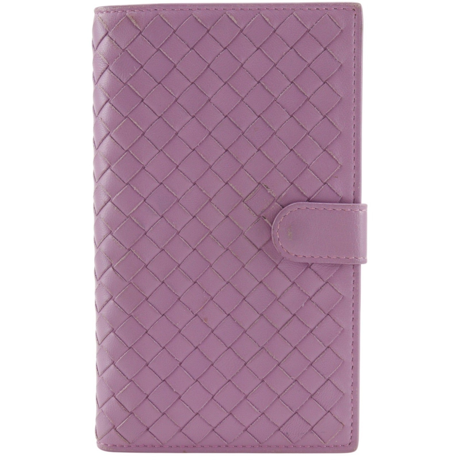 Bottega Veneta Bifold Wallet Intrecciato Nappa, Pink, Leather, Wallet
