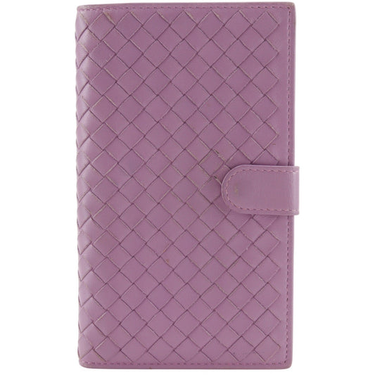 Bottega Veneta Bifold Wallet Intrecciato Nappa, Pink, Leather, Wallet