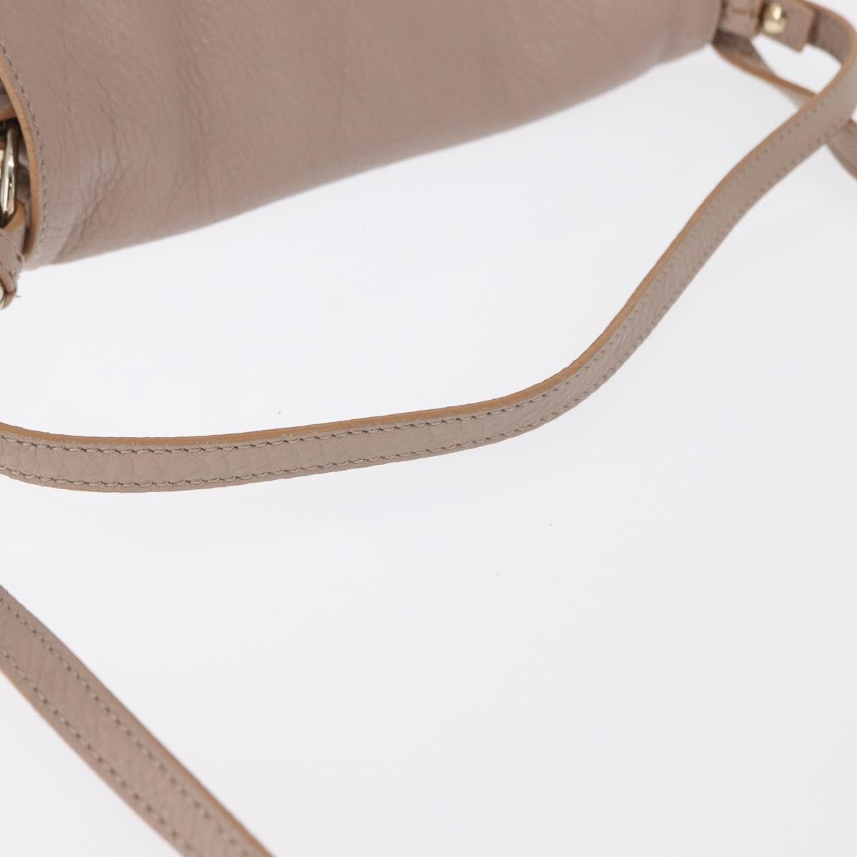 Chloe Lily Shoulder bag Leather, BEIGE, LEATHER, Handbag