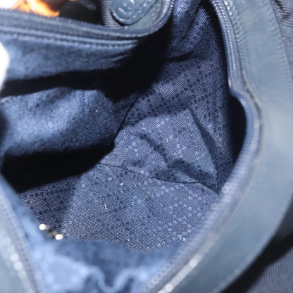 Gucci Vintage Bamboo Hobo Nylon, Navy, Nylon, Shoulder Bag