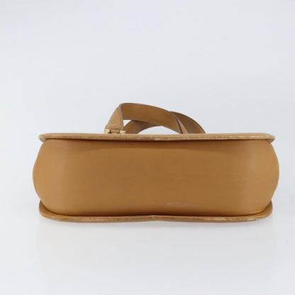 Salvatore Ferragamo Gancini handbag Leather, BEIGE, LEATHER, Handbag