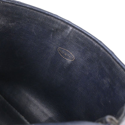 Chanel Vintage Flap Waist Bag Leather, NAVY, LEATHER, Clutche & pouche